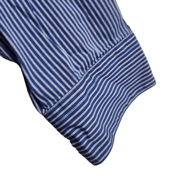 Apt 9 Mens Blue striped long sleeve shirt 3XB All Cotton - Picture 5 of 9